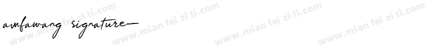 ambawang signature字体转换